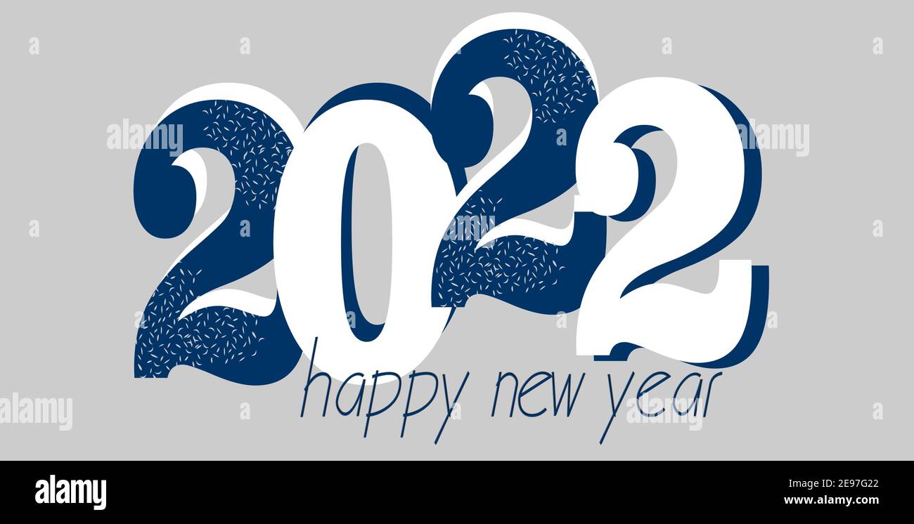 Happy new year 2021 design graphic resources in blue color Stock Photo ...