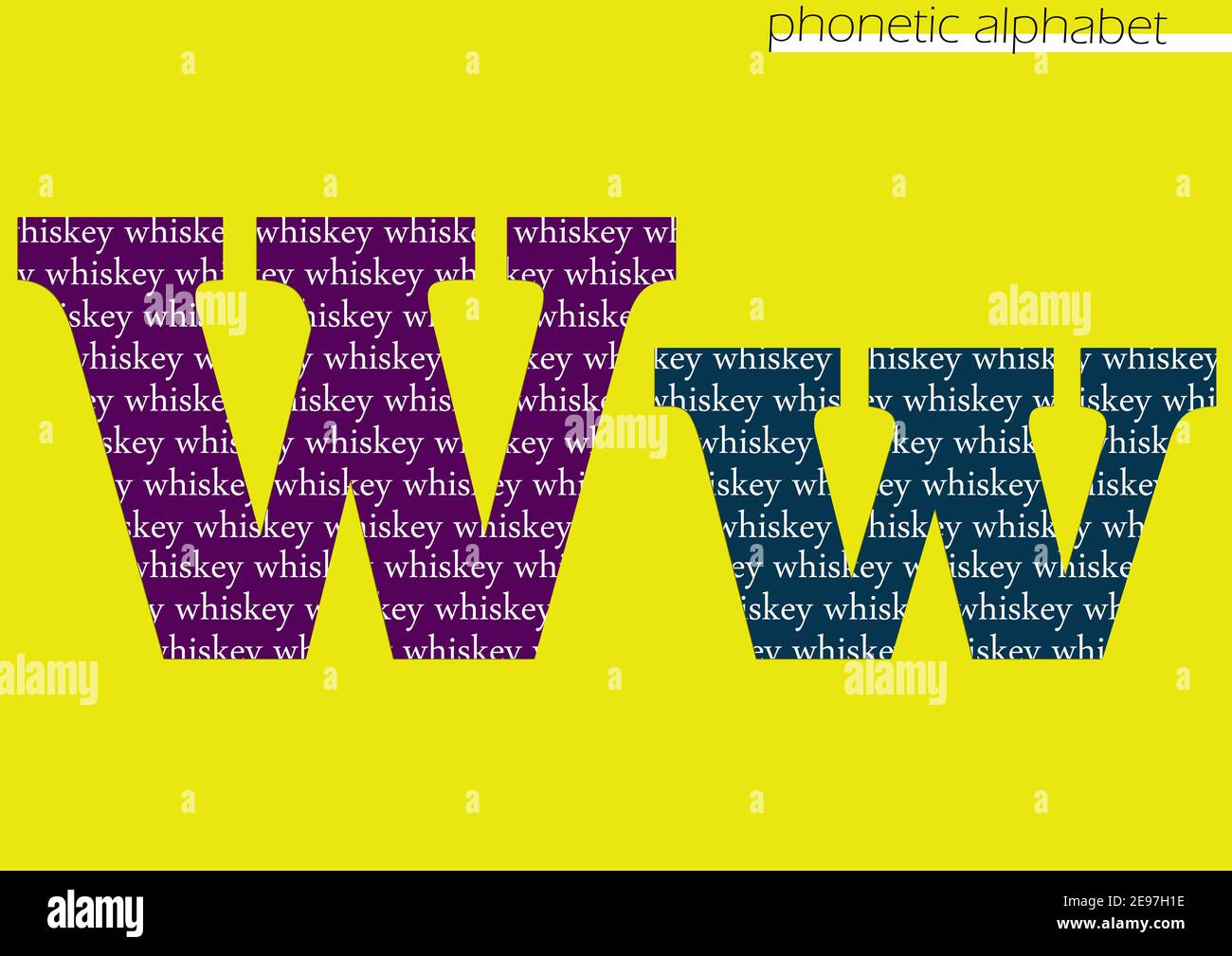 W (whiskey) 3d illustration phonetic alphabet design for decoration ...