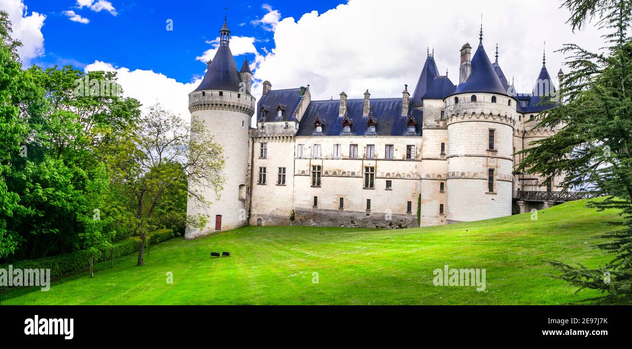 Chaumont-sur -Loire. wonderful castles of Loire valley, France travel and landmark Stock Photo