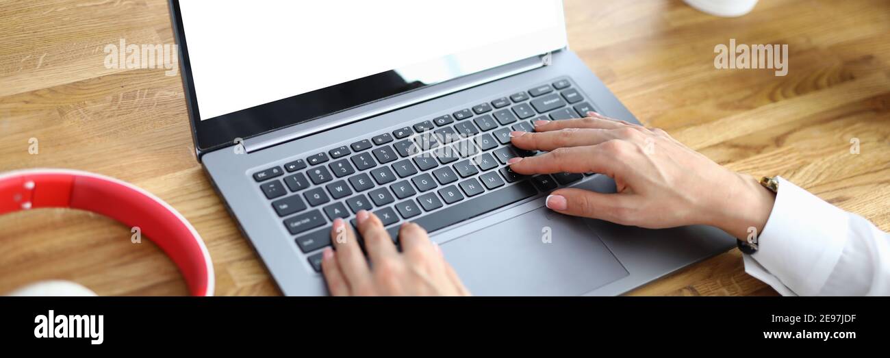 Professional employee at working place Stock Photo