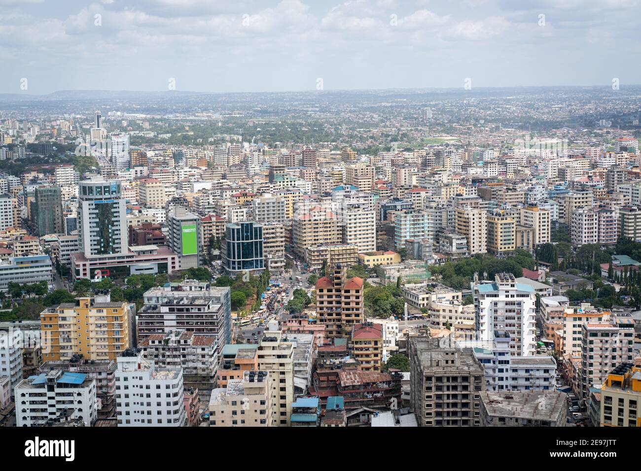 Aerial view of city during summer day Stock Photo - Alamy