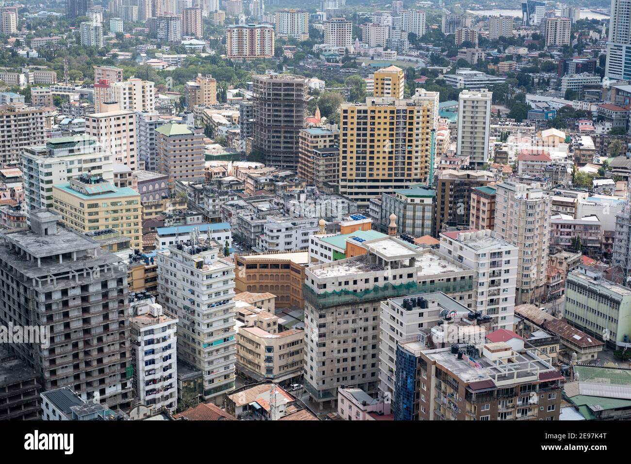 Aerial view of Dar Es Salaam capital of Tanzania in Africa Stock Photo -  Alamy