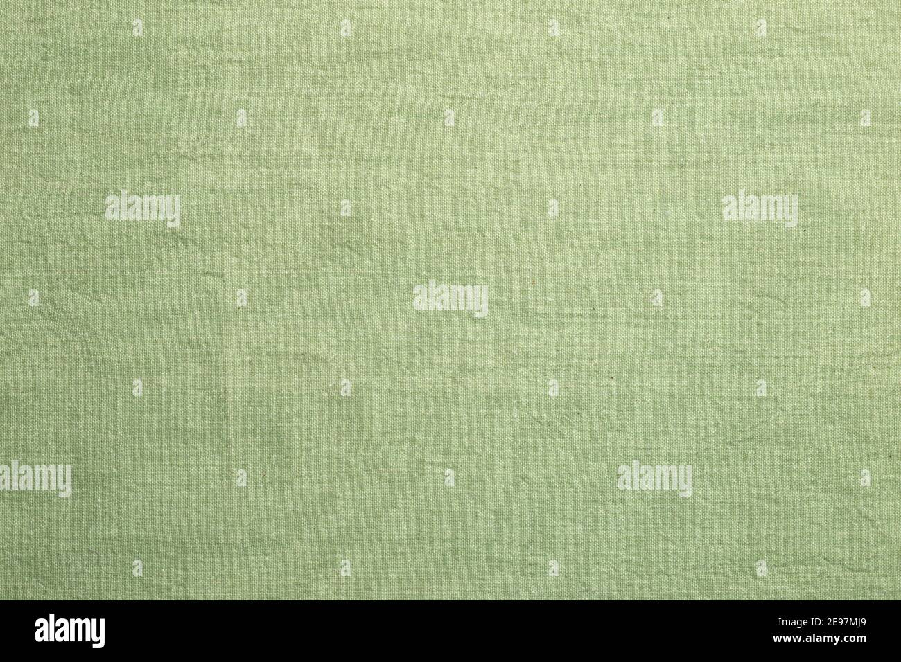 Natural green fabric texture background Stock Photo