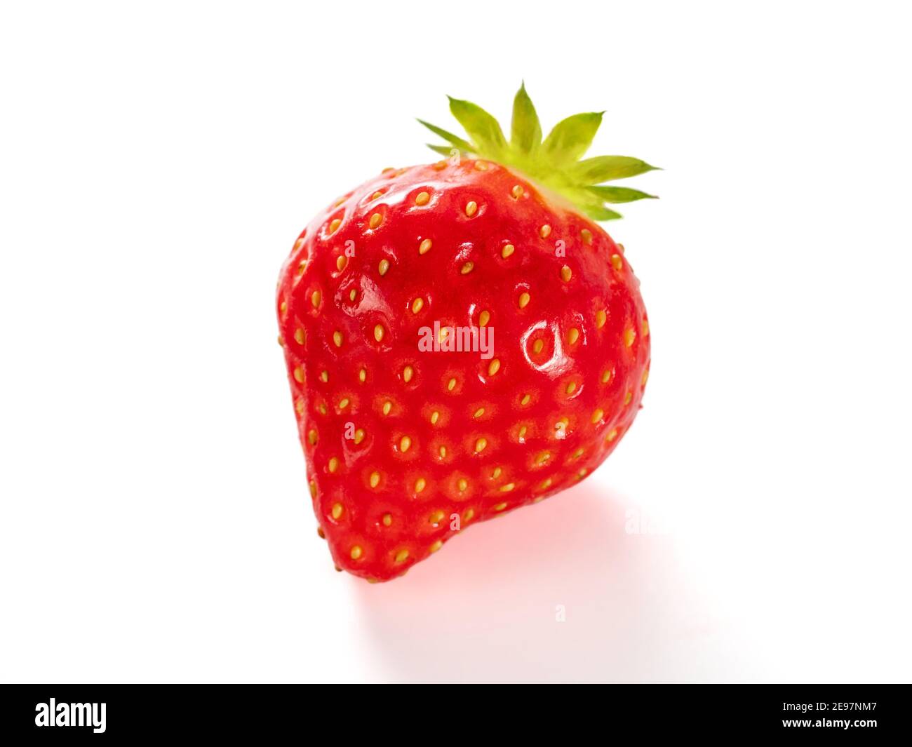 Strawberry isolated on white. Ripe fresh organic strawberry from own ...