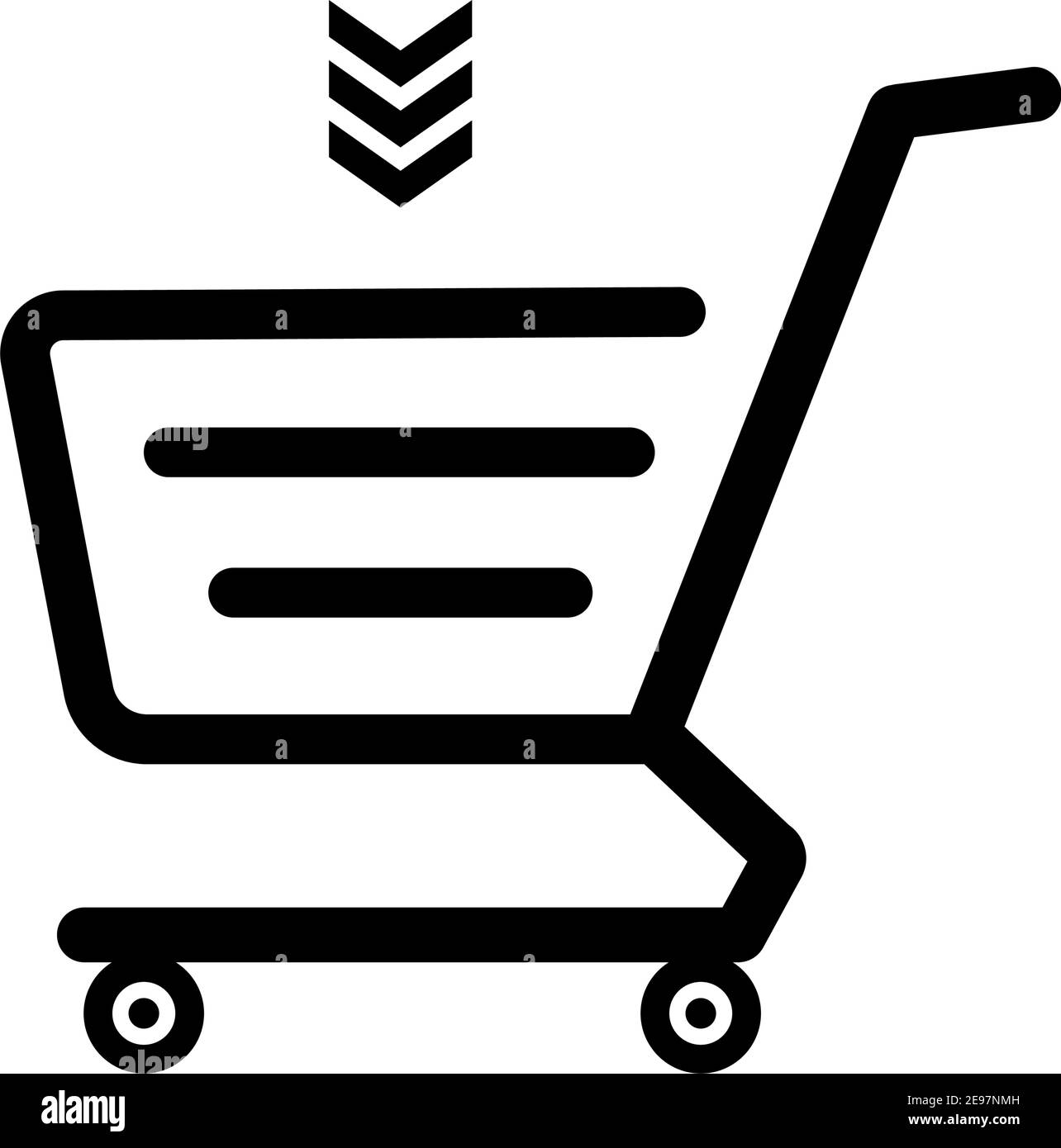 Abstract grocery cart on wheels from supermarket - Vector illustration ...