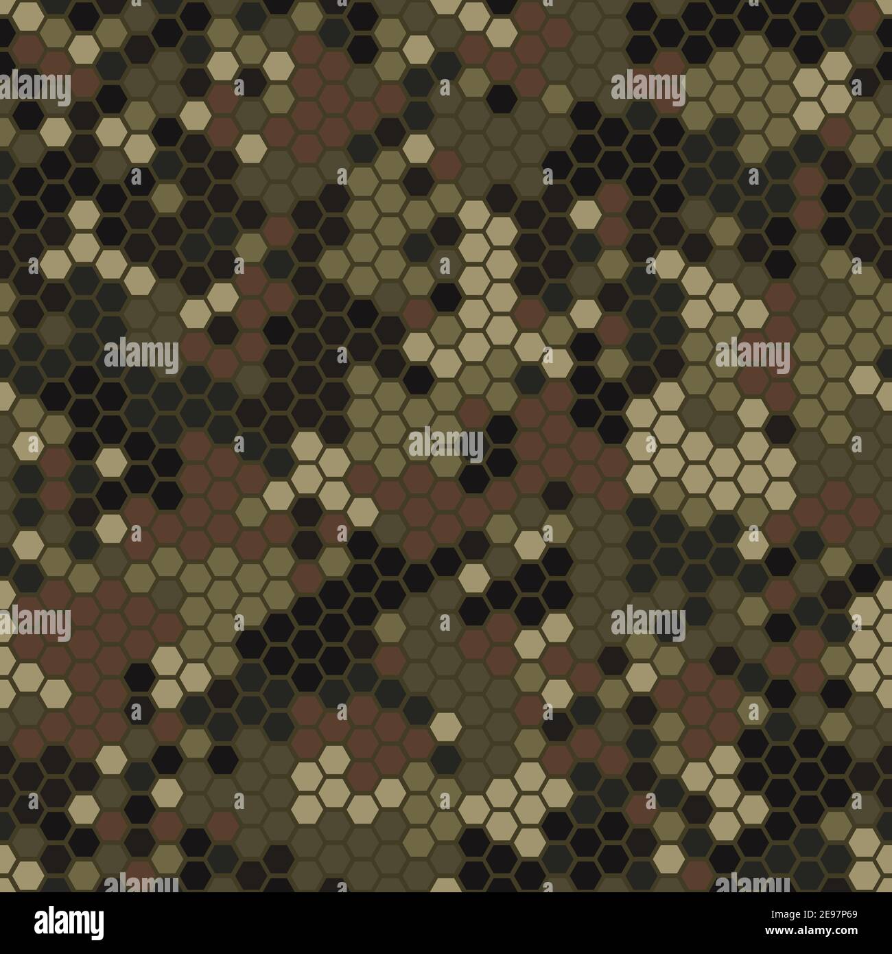 Abstract Vector Military Camouflage Background Seamless Pattern Stock Vector