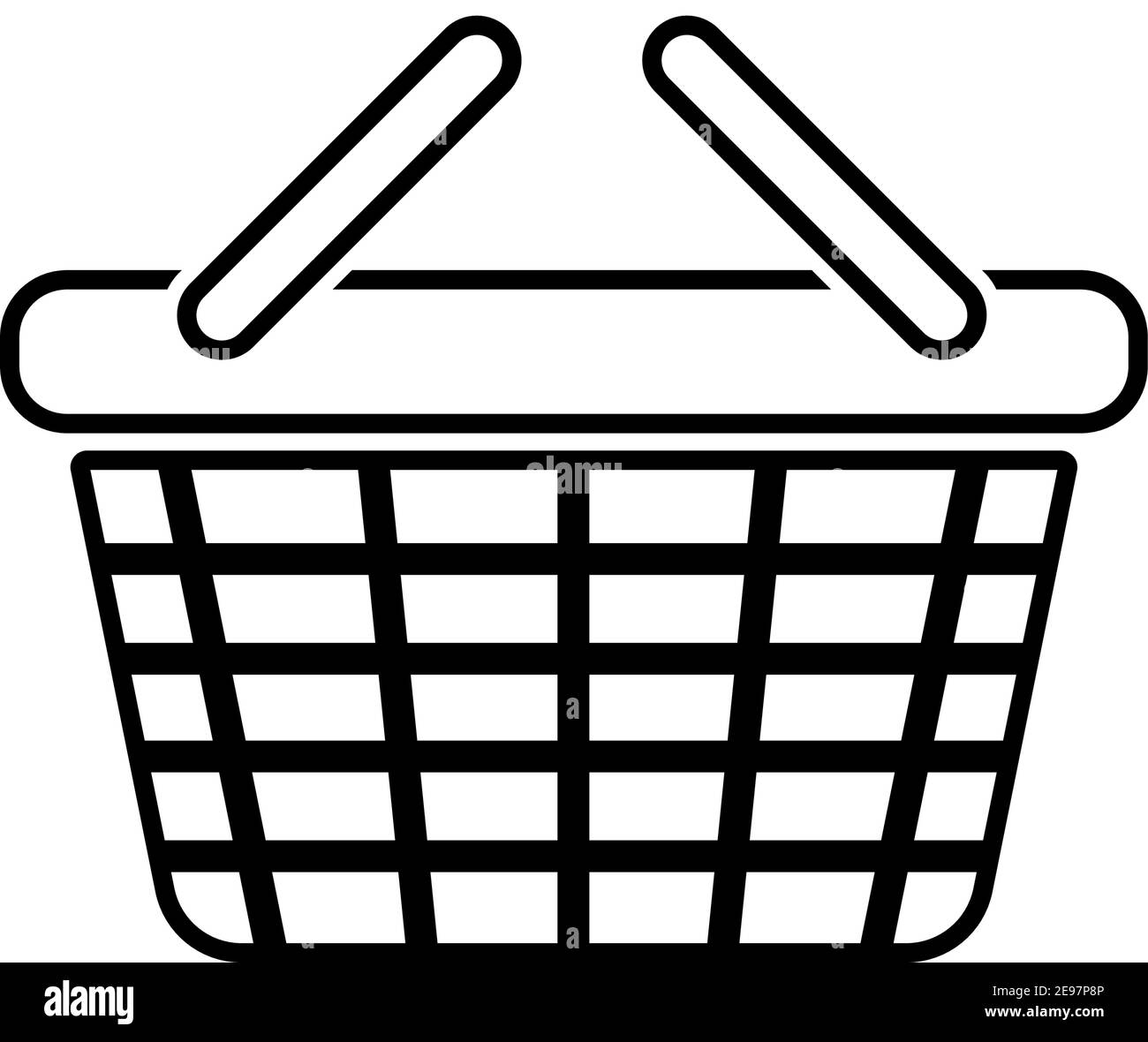 Abstract shopping cart for groceries from the supermarket - Vector illustration Stock Vector