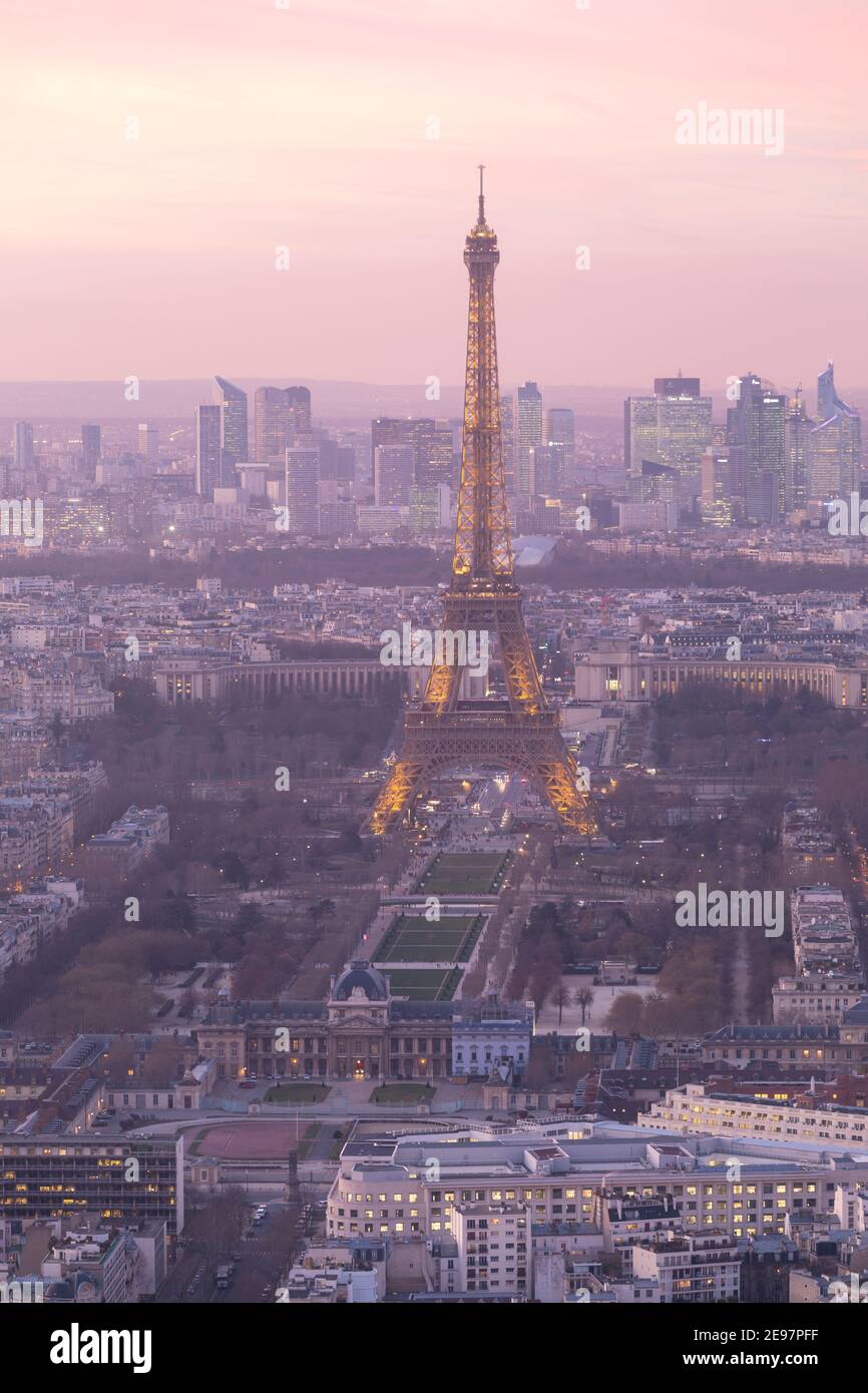 The Eiffel Tower in Paris, France. The capital and most populated city in France, Paris has since the 17th century has been one of Europe's major cent Stock Photo