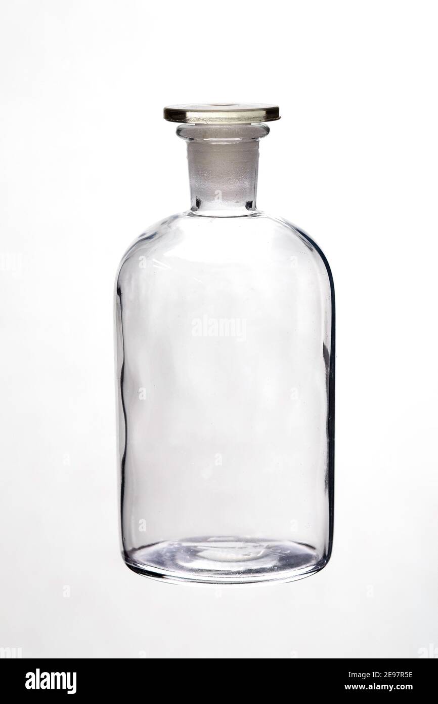 Clear Apothecary Bottle Stock Photo