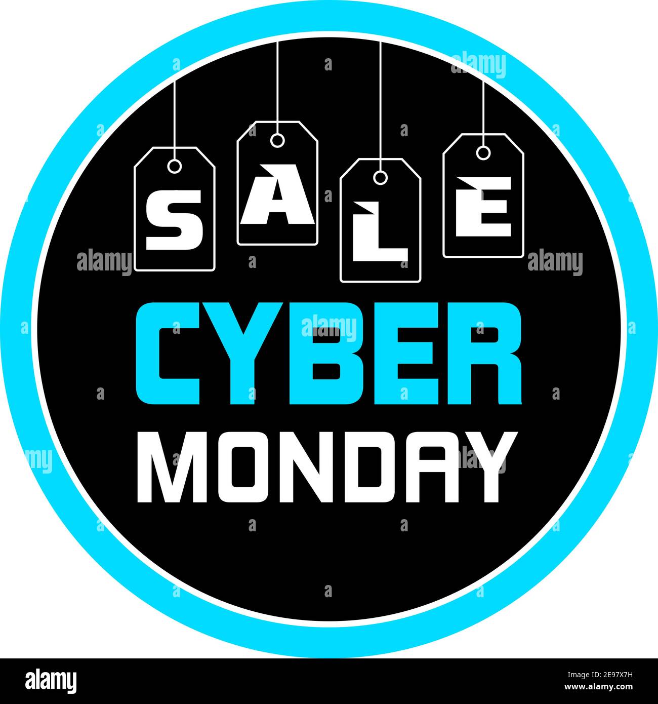 cyber monday sale banner Vector illustration background template