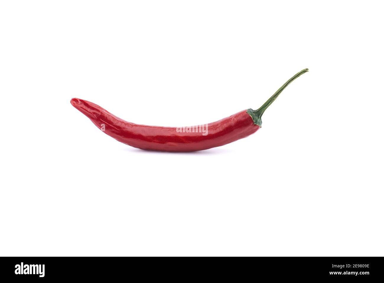 Fresh red chili pepper isolated on a white background Stock Photo - Alamy