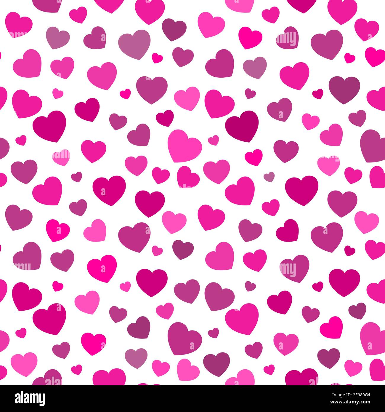 Heart seamless pattern. Pink love symbol wallpaper for valentine's day. Classic and simple vector background. Stock Vector