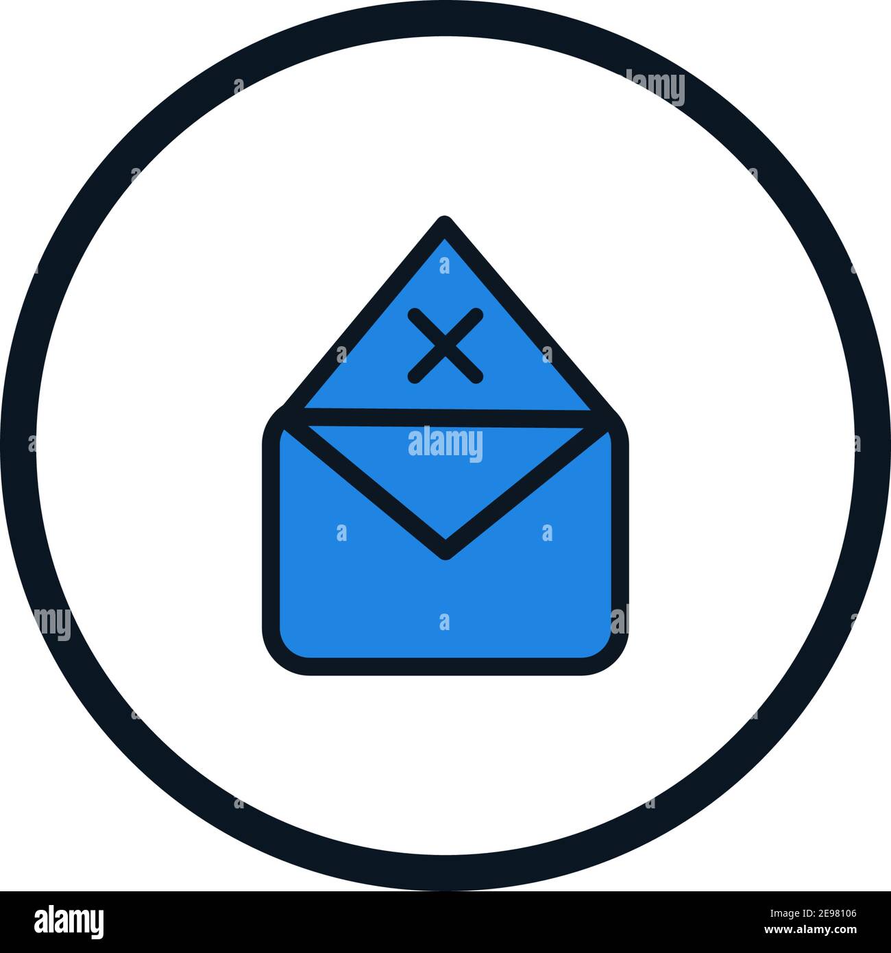 Email Spamming Icon, Spam mailing, wrong e-mail address icon Stock Vector