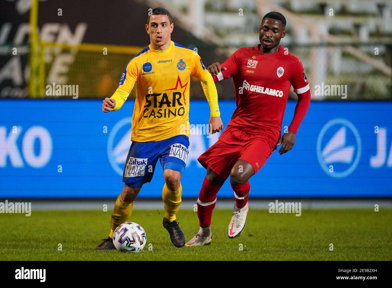 Jordan Faucher of Waasland Beveren Stock Photo - Alamy