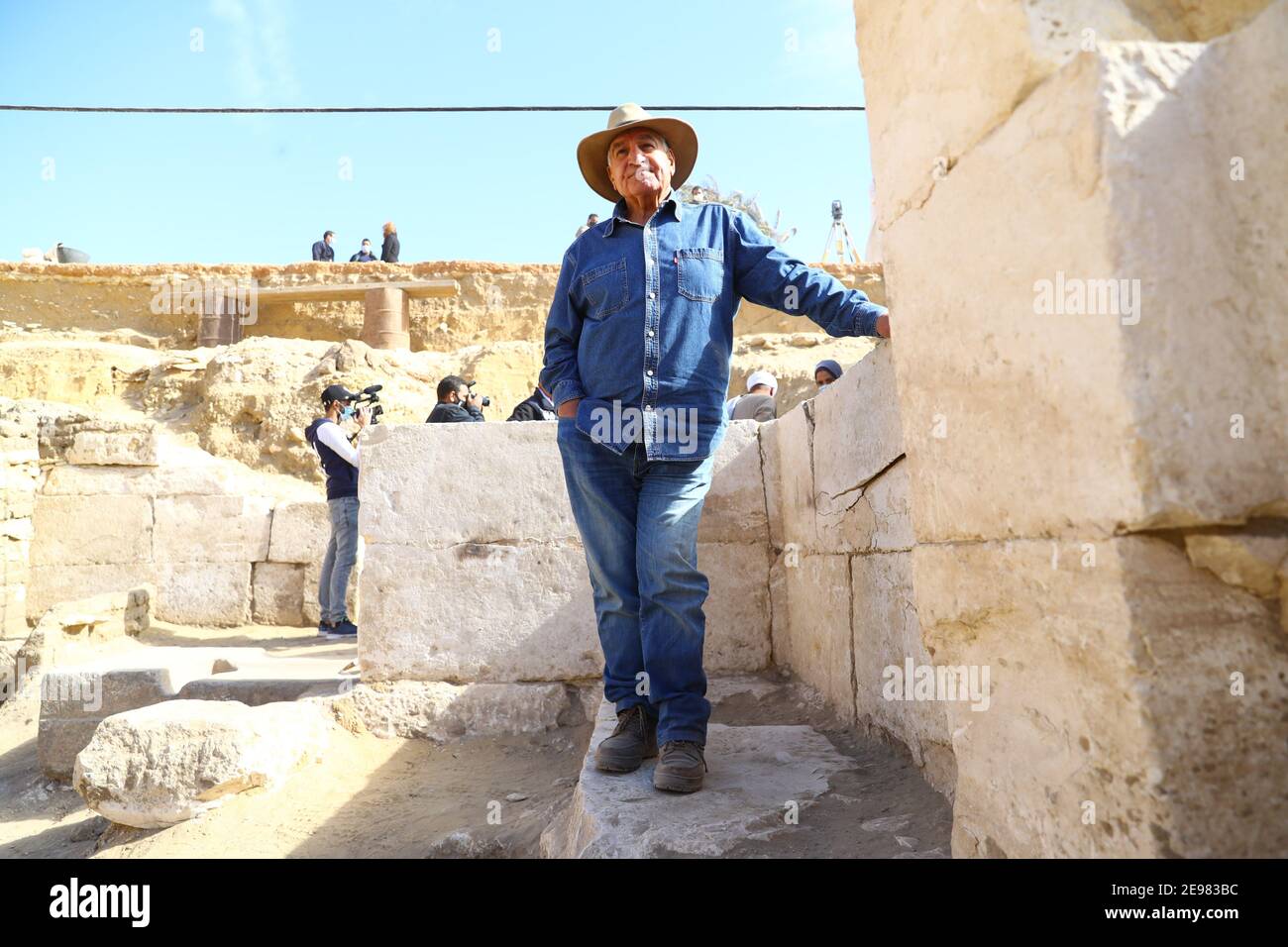 Cairo, Egypt. 17th Jan, 2021. Top archeologist and Egyptologist Zahi Hawass is seen at the