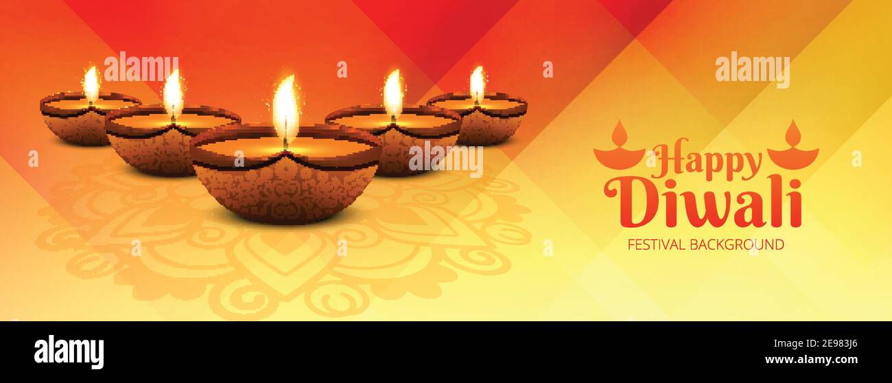 Happy Diwali Hindu festival banner decorative background Stock Vector Image  & Art - Alamy