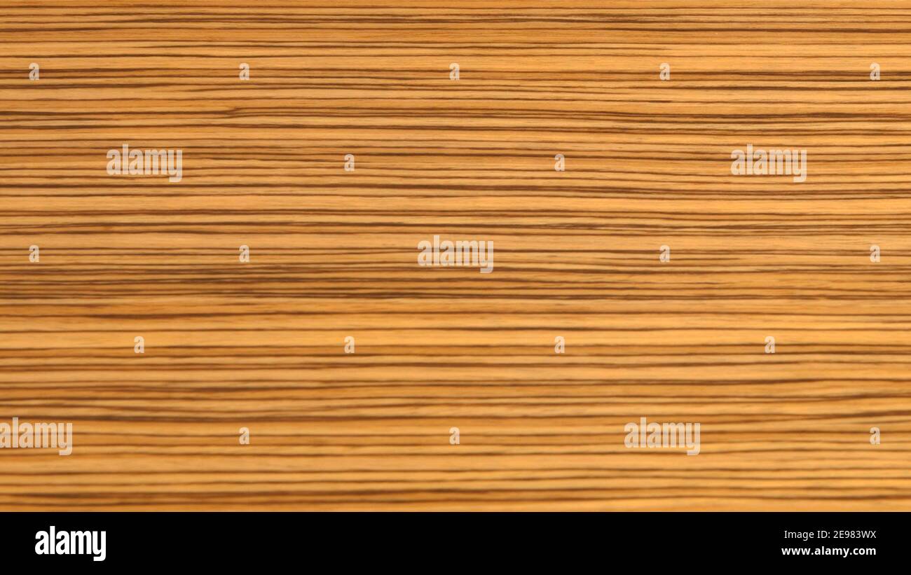 Natural yellow zebra wood texture background. veneer surface for interior and exterior manufacturers use. Stock Photo