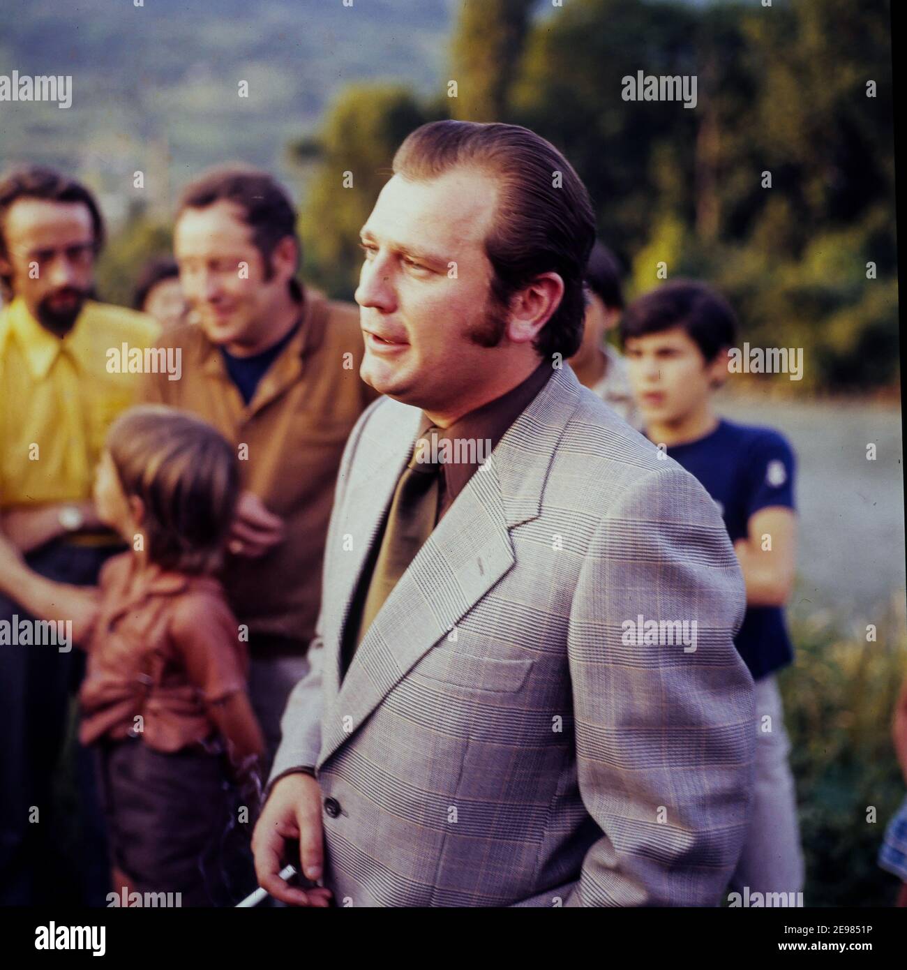 Gérard Nicoud, President of CIDUNATI,  released from prison, La Tour du Pin, Isere, France, 1972 Stock Photo