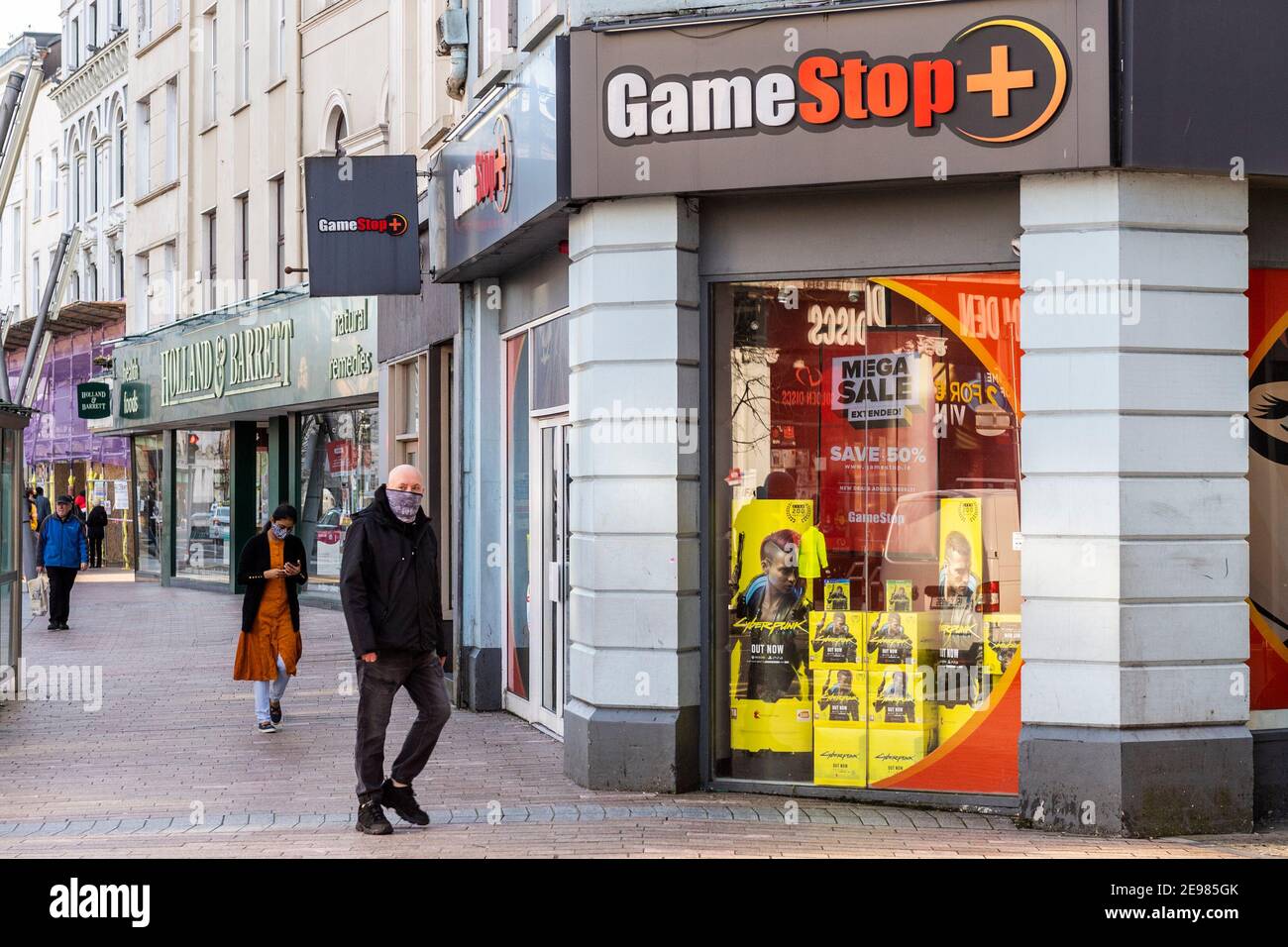 Cork, Ireland. 3rd Feb, 2021. The struggling US retailer Gamestop saw its shares plummet on Tuesday by more than 58% to $90 per share after a huge increase over the weekend. The surge was due to traders on Reddit. Credit: AG News/Alamy Live News Stock Photo