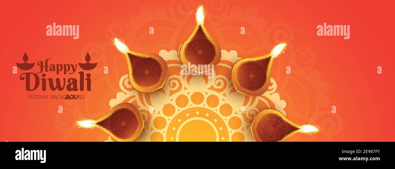 Creative banner or header poster for Shubh Diwali background Stock Vector  Image & Art - Alamy