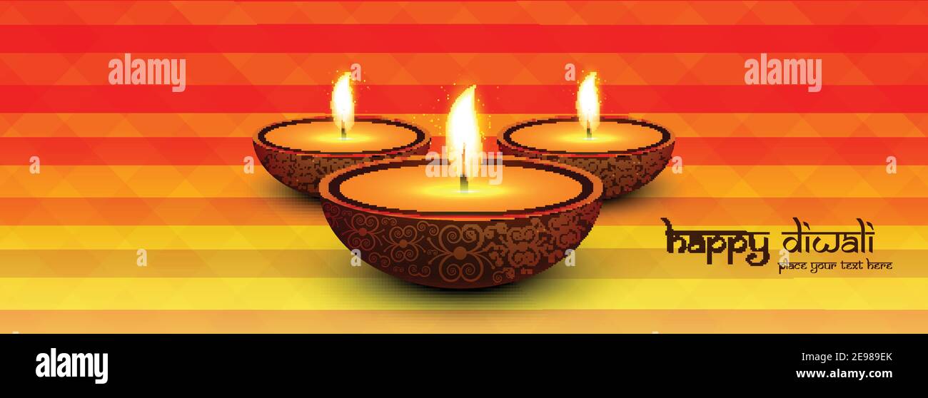 Creative banner or header poster for Shubh Diwali background Stock Vector  Image & Art - Alamy