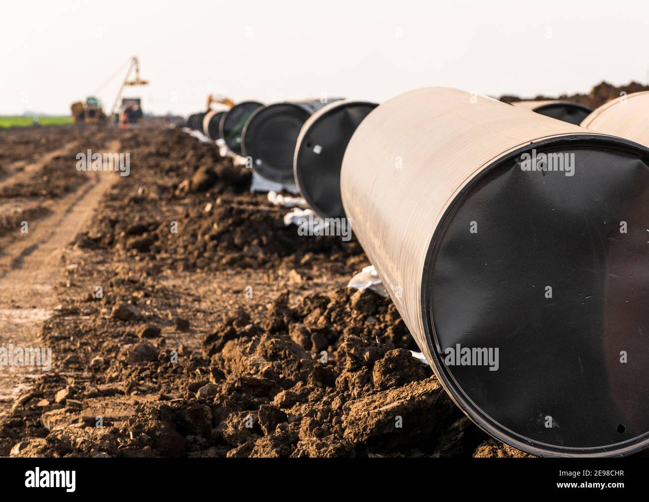 Construction of a new gas pipeline Stock Photo - Alamy