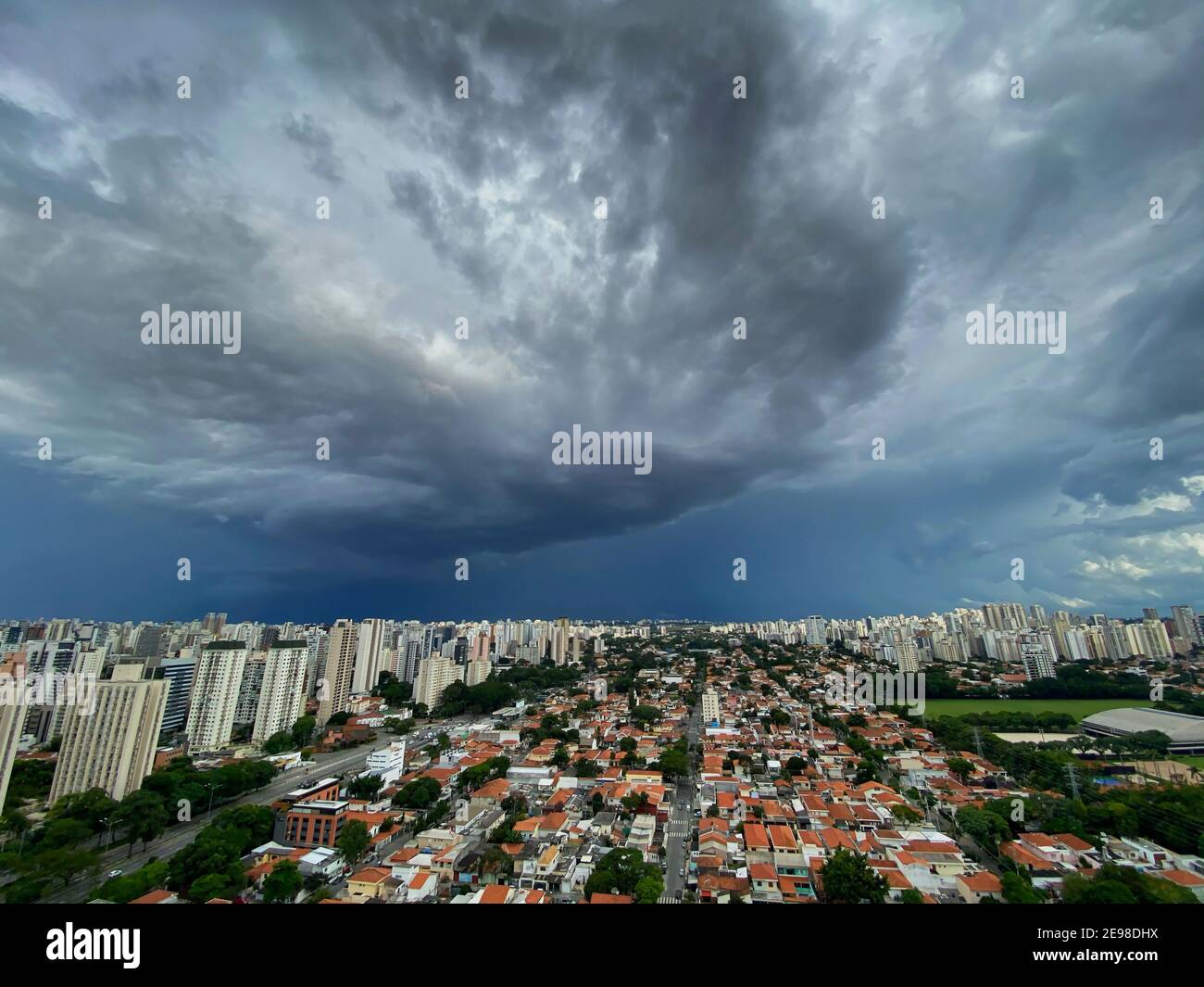 Storm in the big city. Stock Photo