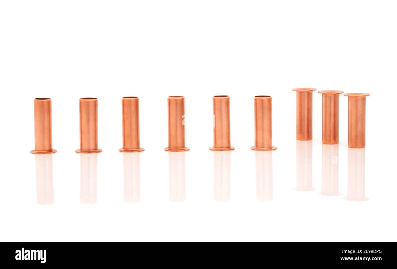 Copper inserts 10mm used in plumbing to stop pipe collapsing when used