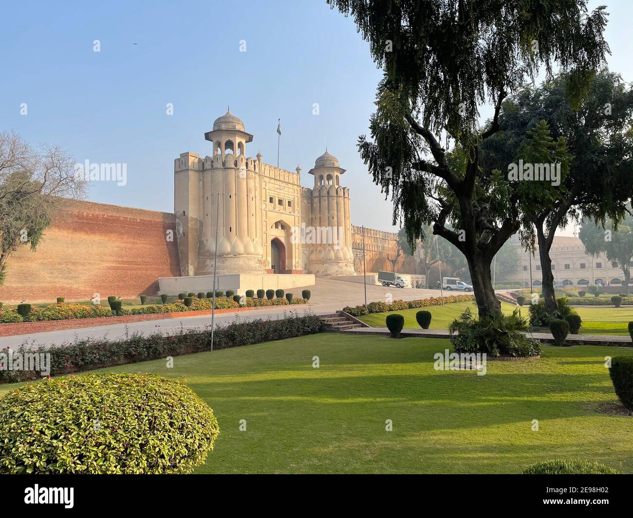 Lahore Shahi Fort and mosque Stock Photo