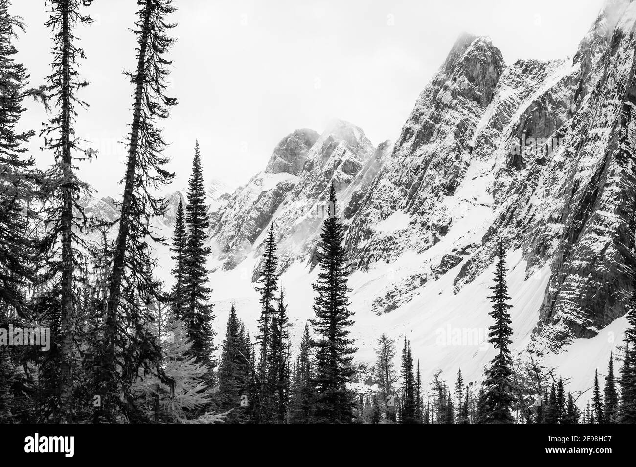 The Rockwall above Floe Lake in Kootenay National Park in the Canadian Rockies, British Columbia, Canada Stock Photo