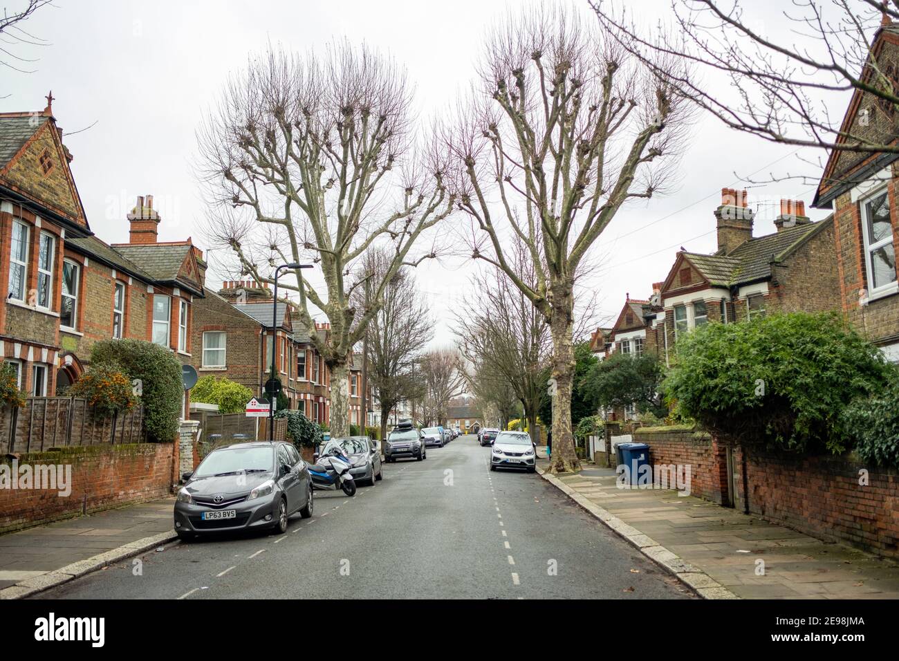 Acton, London Residential street of terraced houses on Acton Lane