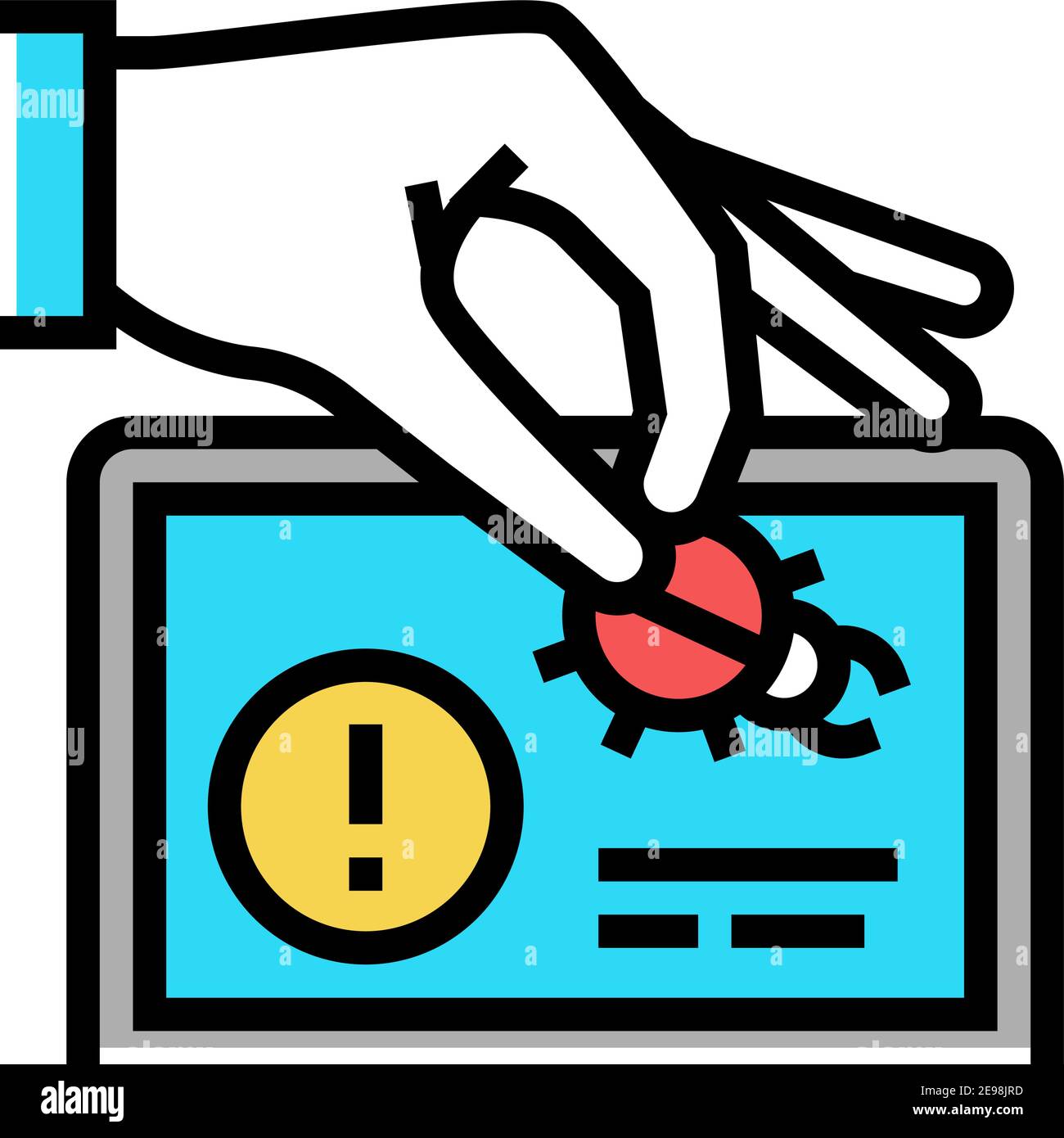 debug fixing color icon vector illustration Stock Vector Image & Art ...