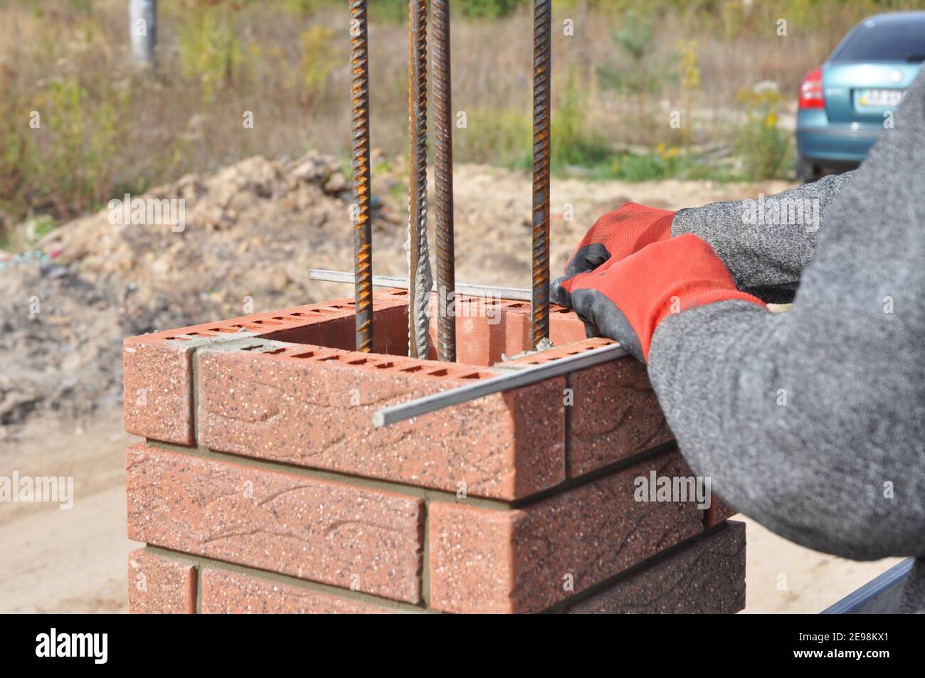 On a brick column hires stock photography and images Alamy