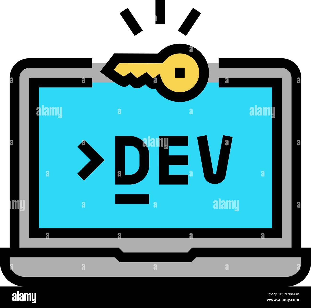 development computer software color icon vector illustration Stock ...