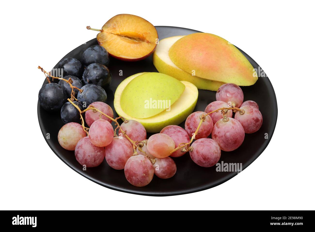 Fresh fruits grape plum Cut Out Stock Images & Pictures - Alamy