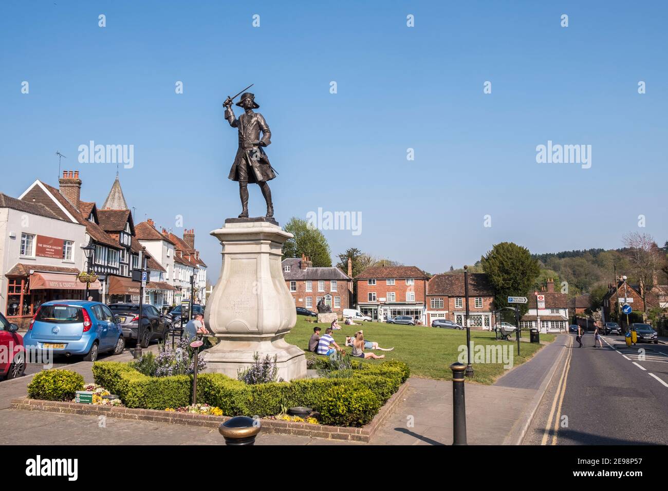 Statue of Major General James Wolfe. Westerham, Kent, England, GB, UK Stock Photo