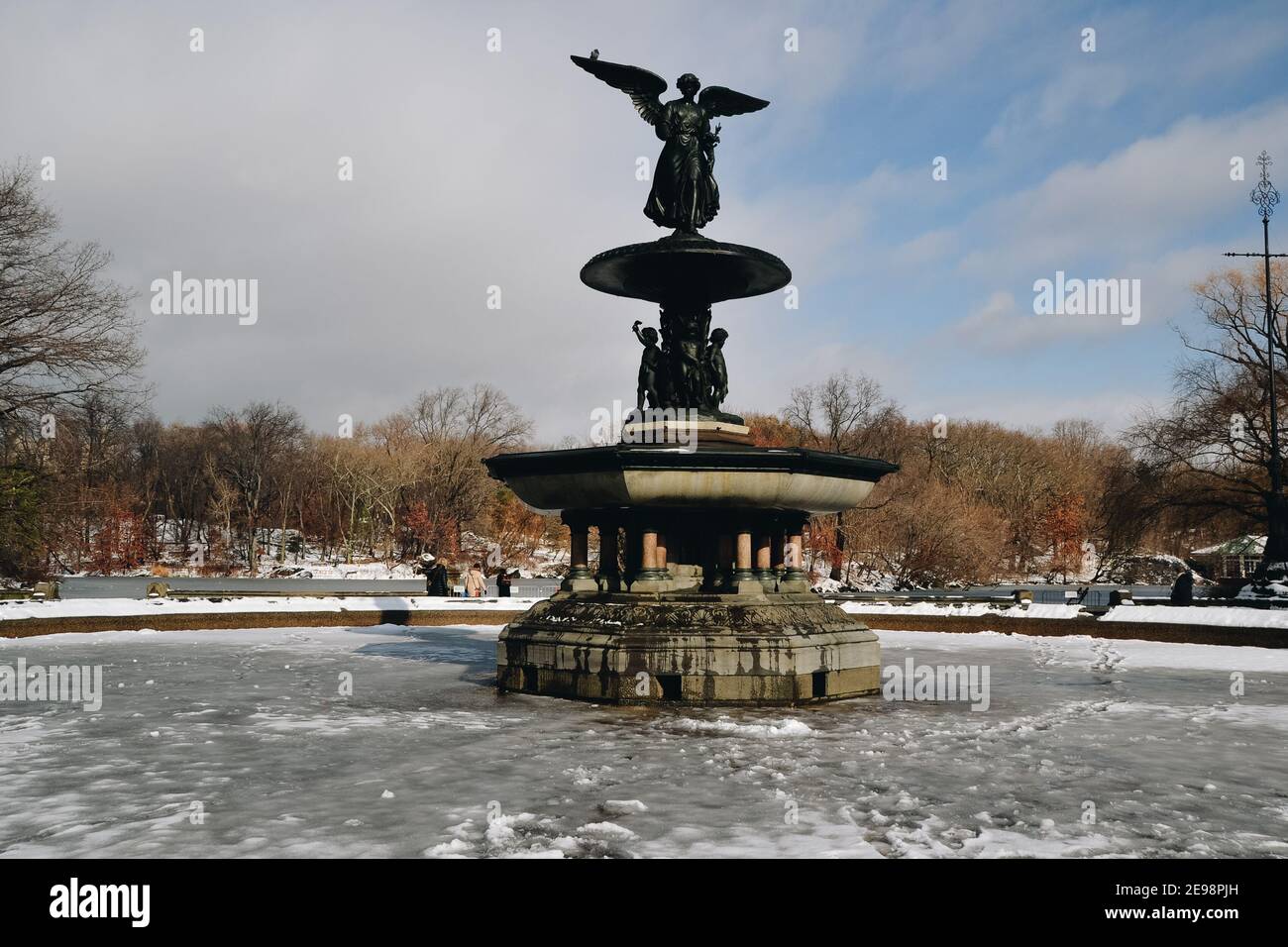 Bethesda Fountain in Central Park New York after snow storm 826276