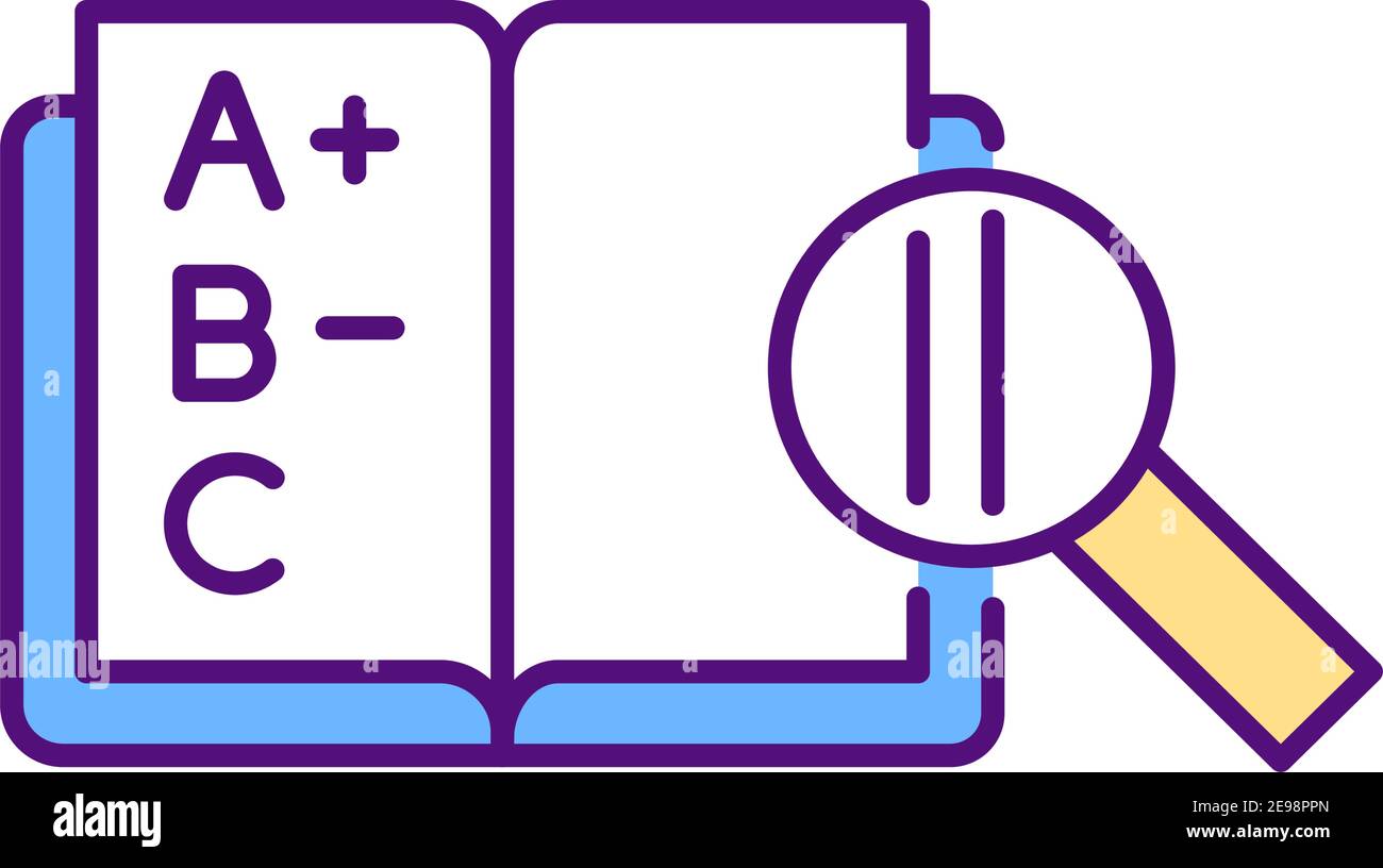 Tests and gradebook RGB color icon Stock Vector Image & Art - Alamy