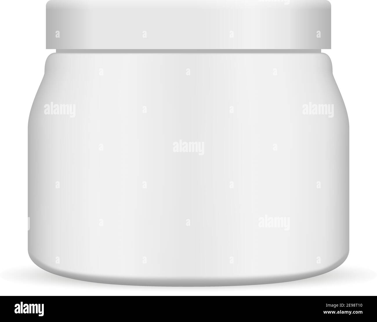 Cosmetic Cream Jar. Matte Plastic Container Vector Can. Simple Round Blank  Package for Face Skin Body Creme, Butter, Gel, Powder. Realistic Packaging  Stock Vector Image & Art - Alamy
