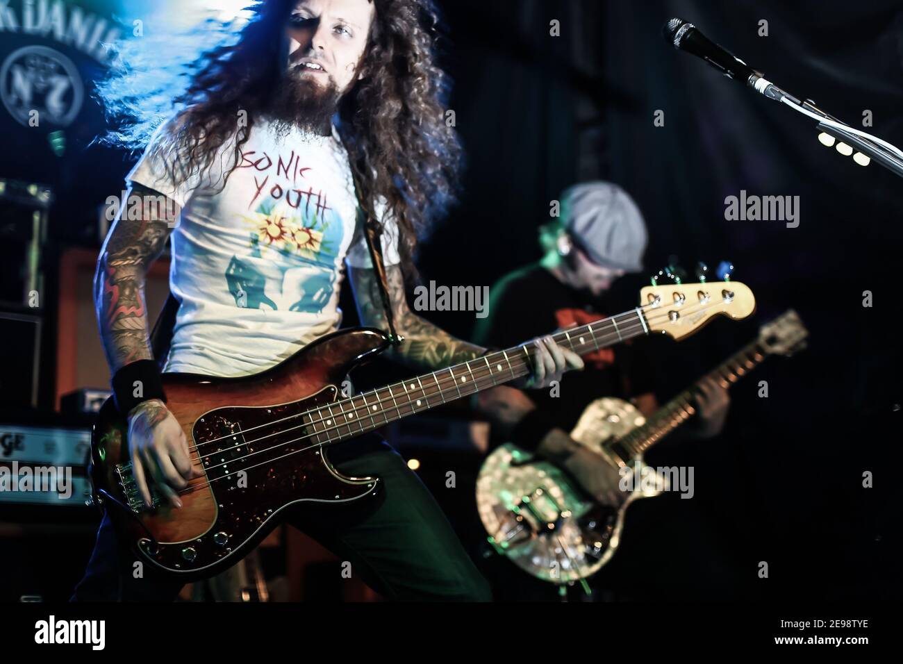 Piper, Aspy Luison, bagpipes, The Real McKenzies, Canadian Celtic punk band  in concert Stock Photo - Alamy