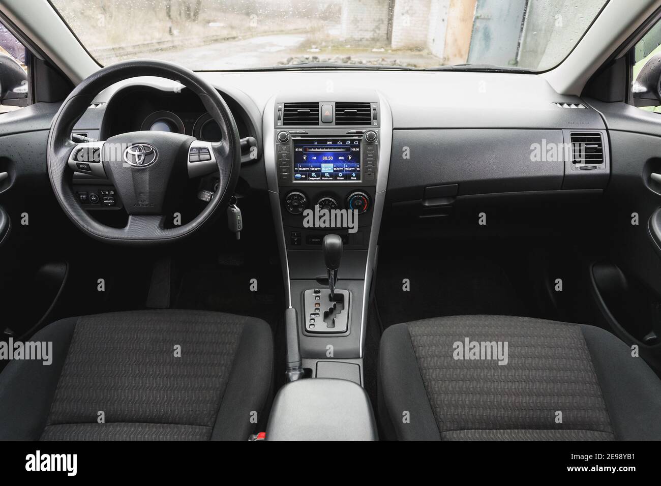 Dnipro Ukraine January 25 2021 Toyota Corolla 2011 Silver Color Car Interior Stock Photo Alamy