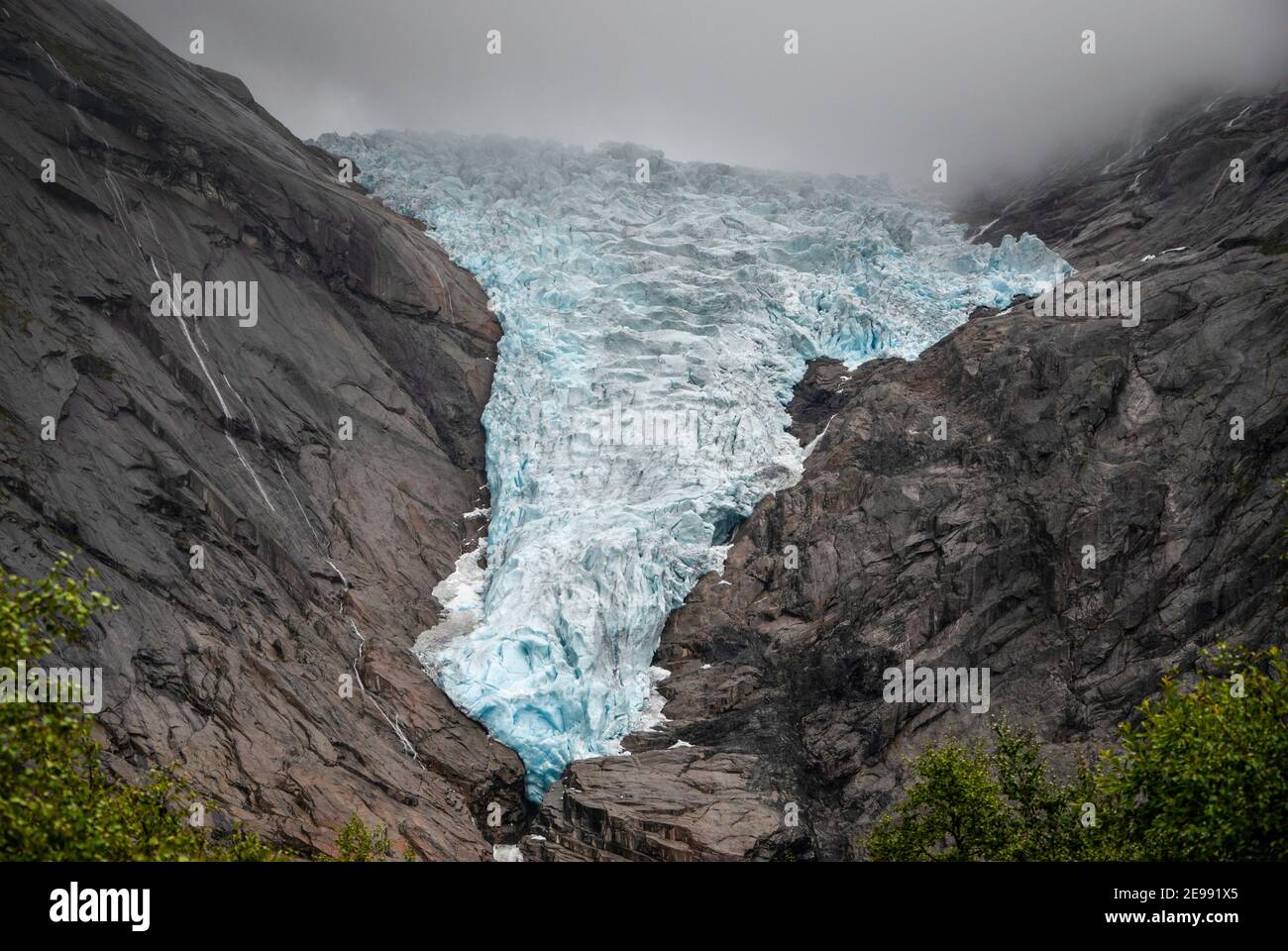 Briksdalbreen, or Briksdal Glacier, Stryn, Norway Stock Photo