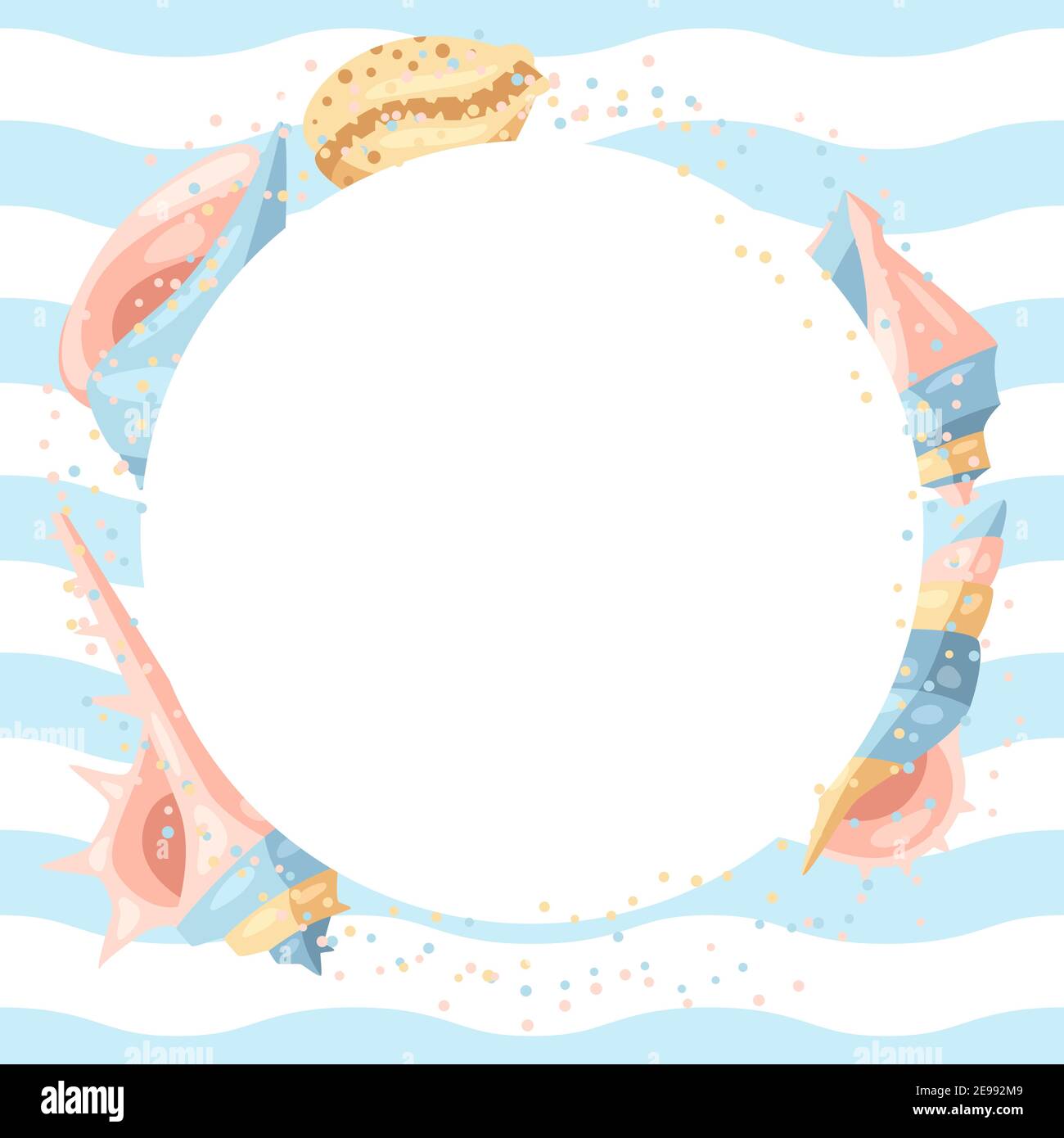 Frame with seashells Stock Vector Image & Art - Alamy