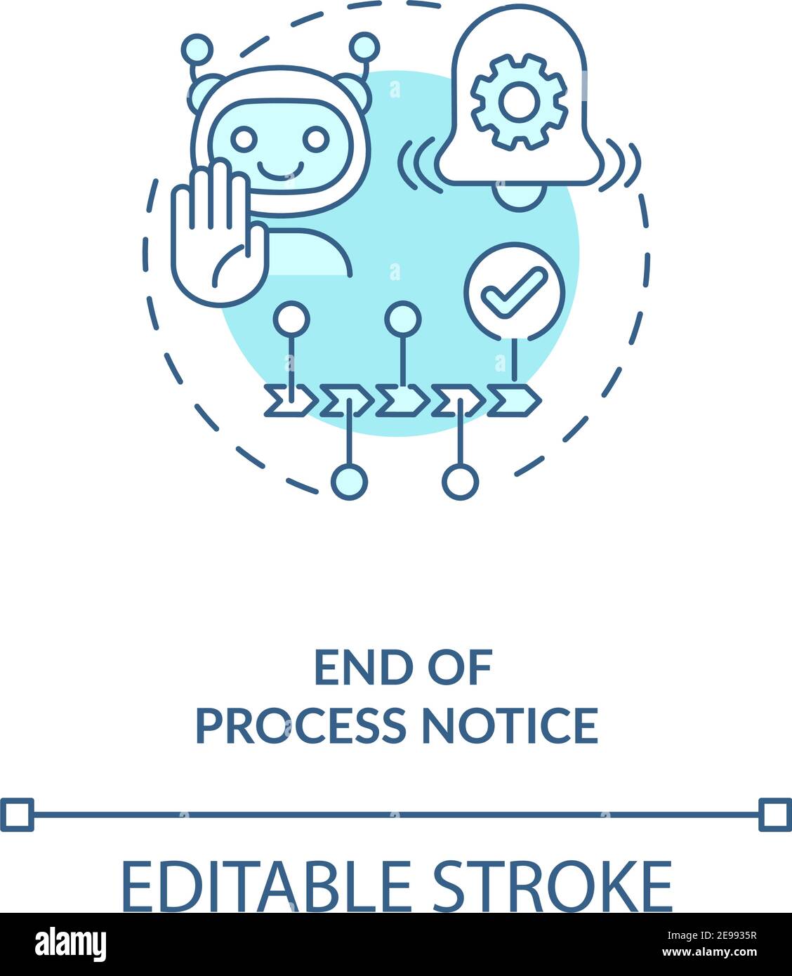 End process notice concept icon Stock Vector Image & Art - Alamy