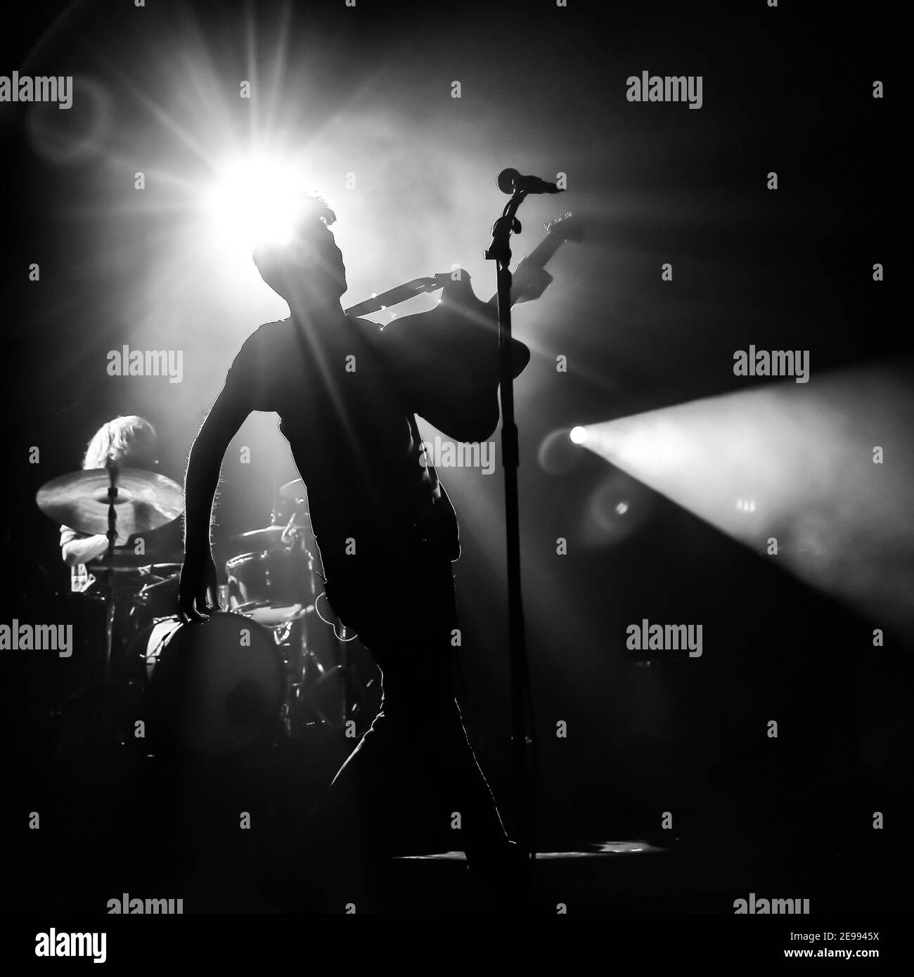Taylor Rice of Local Natives live on stage at the Brixton Academy O2 ...