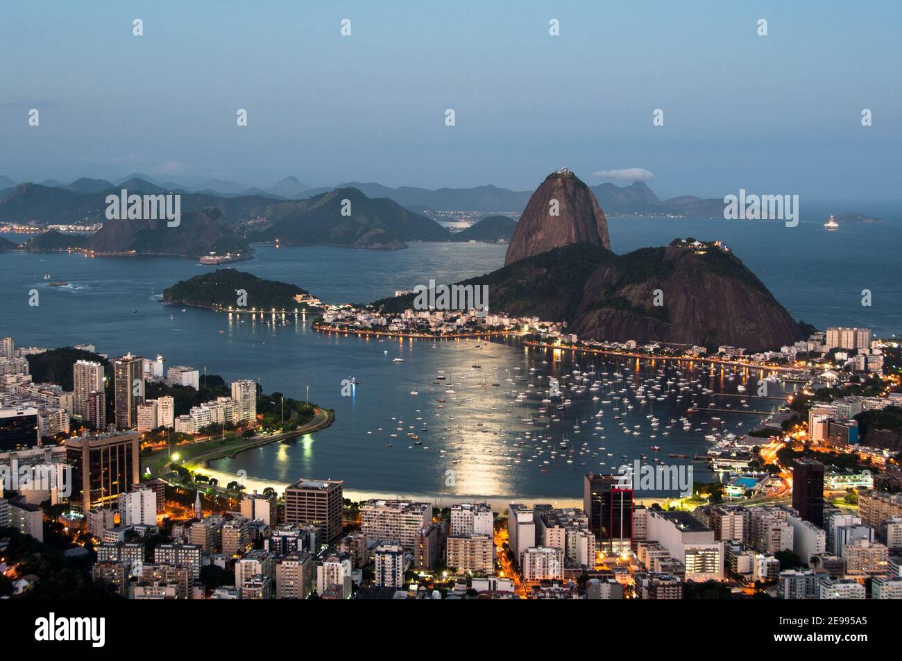 View of Morro Da Urca, Botafogo Neighborhood and Luxury Yacht Club Located  on the Shore of Guanabara Bay in Rio De Janeiro Stock Photo - Image of  boat, mountain: 85332484