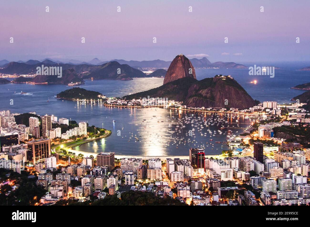 View of Morro Da Urca, Botafogo Neighborhood and Luxury Yacht Club Located  on the Shore of Guanabara Bay in Rio De Janeiro Stock Photo - Image of  boat, mountain: 85332484