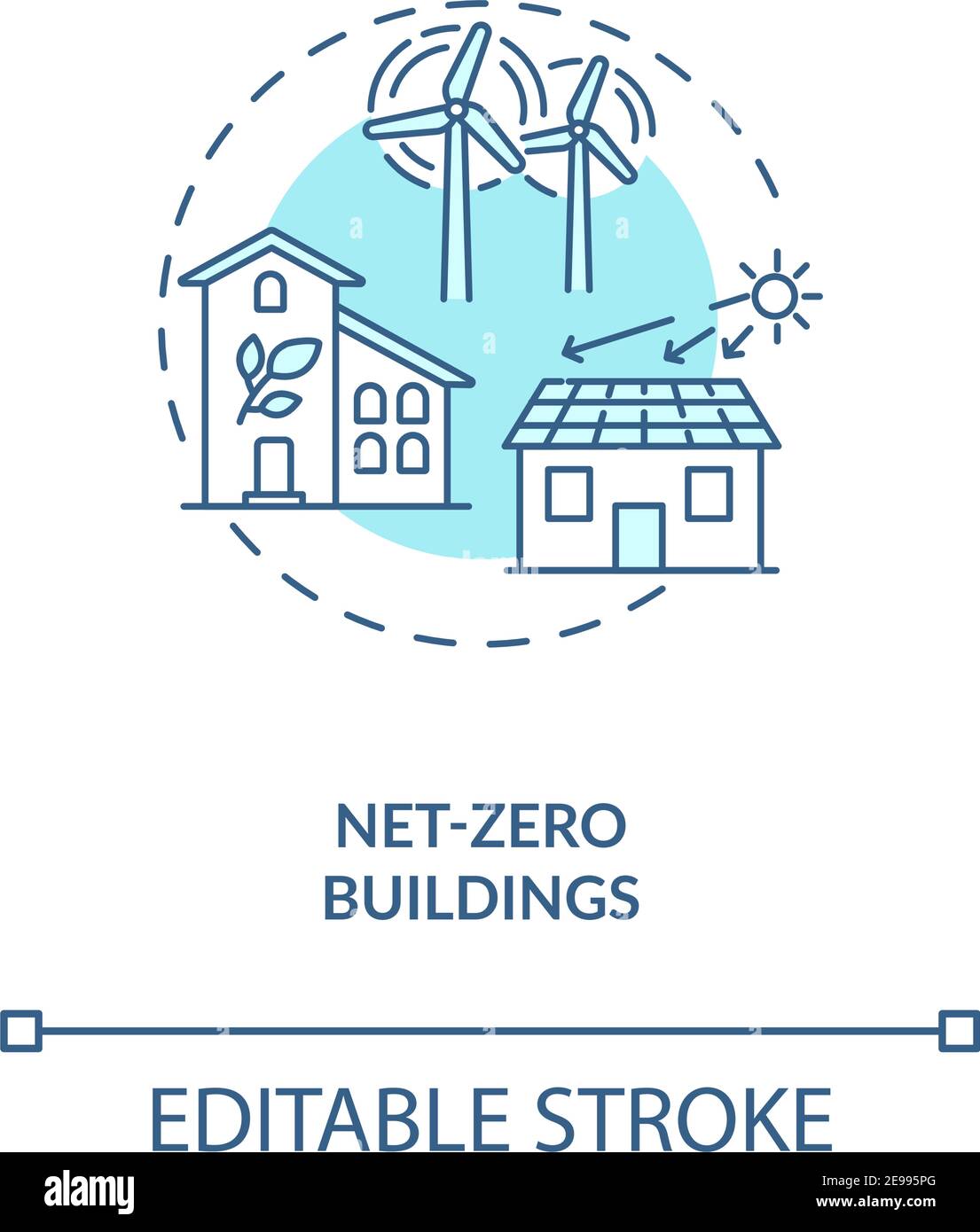 Net-zero buildings concept icon Stock Vector Image & Art - Alamy