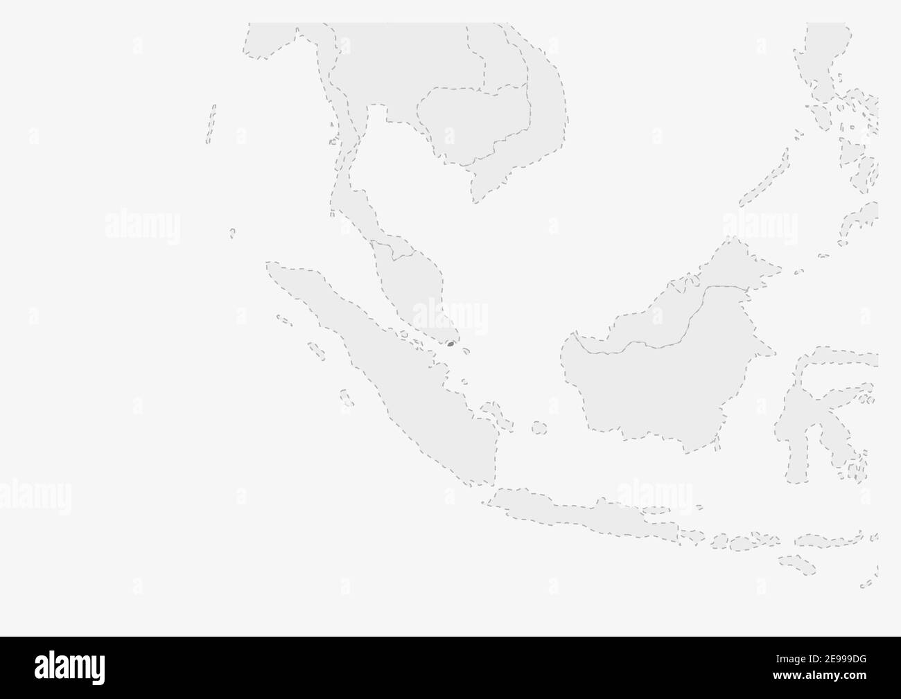 Neighboring Countries Of Singapore Map Of Asia With Highlighted Singapore Map, Gray Map Of Singapore With Neighboring  Countries Stock Vector Image & Art - Alamy