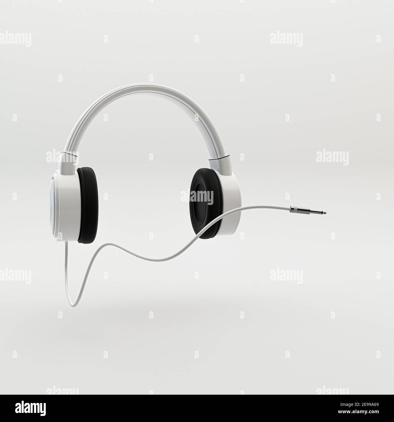 headphone isolated on white background 3d illustration Stock Photo - Alamy